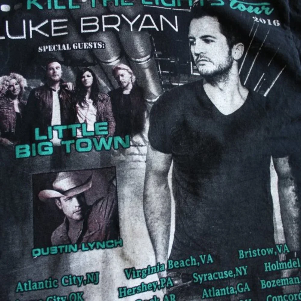 Luke Bryan Kill The Lights Tour T-Shirt - Picture 6 of 6